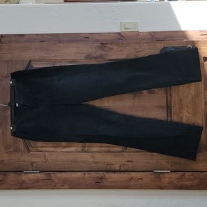 Black suede pants